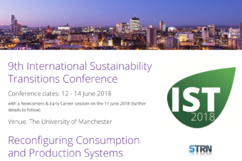 Speaker at International Sustainability Transitions (IST2018) Conference