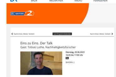 Bavaria 2 radio talk “One on One”